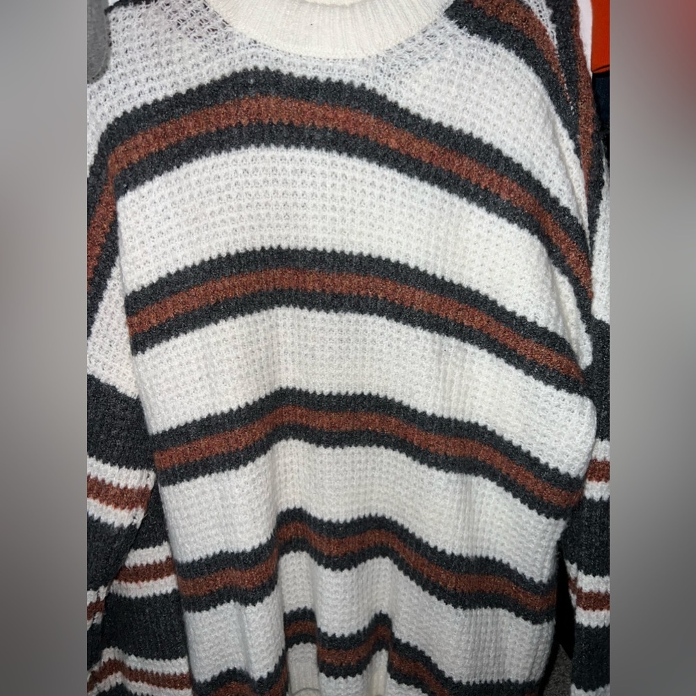 American eagle striped oversized sweater. Worn few times. Fits Small/medium